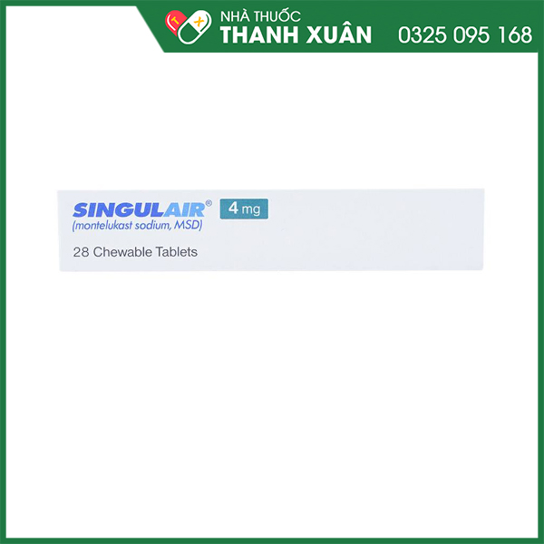 Singulair 4mg trị hen phế quản mạn tính